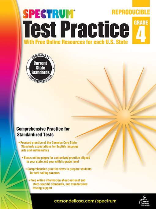 Title details for Spectrum Test Practice, Grade 4 by Spectrum - Wait list